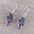 Amethyst and labradorite dangle earrings, 'Delightful Dazzle' - Amethyst and Labradorite Dangle Earrings from India