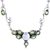 Peridot and cultured pearl pendant necklace, 'Green Grove' - Peridot and Cultured Pearl Pendant Necklace from India