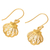 Gold plated sterling silver dangle earrings, 'Bright Shells' - Seashell 22k Gold Plated Sterling Silver Dangle Earrings