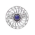 Anillo de cóctel de lapislázuli - Anillo de cóctel de lapislázuli con patrón en espiral de la India