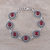 Jasper link bracelet, 'Red Mystique' - Red Jasper Link Bracelet from India