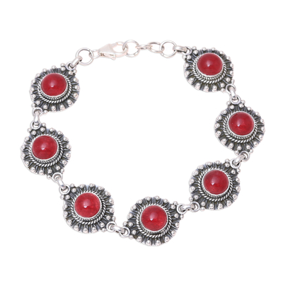 Red Jasper Link Bracelet from India