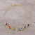 Gold plated multi-gemstone link bracelet, 'Wellness' - 22k Gold Plated Multi-Gemstone Chakra Link Bracelet thumbail