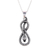 Sterling silver pendant necklace, 'Twisting Serpent' - 925 Sterling Silver Serpent Pendant Necklace from India (image 2c) thumbail