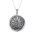 Sterling silver pendant necklace, 'Mandala Bloom' - Spiritual Flower Sterling Silver Pendant Necklace from India thumbail