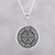 Sterling silver pendant necklace, 'Shri Yantra Mantra' - Intersecting Triangles Sterling Silver Pendant Necklace (image 2) thumbail