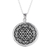 Sterling silver pendant necklace, 'Shri Yantra Mantra' - Intersecting Triangles Sterling Silver Pendant Necklace thumbail