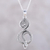 Sterling silver pendant necklace, 'Serpent Swirl' - Serpentine Snake Sterling Silver Pendant Necklace from India (image 2) thumbail