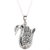 Sterling silver pendant necklace, 'Floating Swan' - Graceful Swan Sterling Silver Pendant Necklace from India (image 2c) thumbail