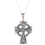 Sterling silver pendant necklace, 'Celtic Faith' - Celtic Cross Sterling Silver Pendant Necklace from India (image 2c) thumbail