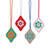Wool felt ornaments, 'Diamond Mine' (set of 4) - Assorted Color Wool Felt Diamond Shaped Ornaments (Set of 4)