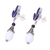 Agate and lapis lazuli dangle earrings, 'Glowing White' - Agate and Lapis Lazuli Dangle Earrings from India (image 2c) thumbail