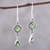 Peridot dangle earrings, 'Shimmering Light' - Multi-Shape Peridot and Sterling Silver Dangle Earrings