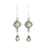 Peridot dangle earrings, 'Shimmering Light' - Multi-Shape Peridot and Sterling Silver Dangle Earrings