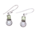 Pendientes colgantes de perlas cultivadas y peridoto - Aretes colgantes de plata esterlina con peridoto y perlas cultivadas