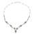Collar con colgante de perlas cultivadas y peridotos - Collar con colgante de perla cultivada y peridoto en plata esterlina