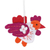 Wool felt ornaments, 'Rooster Greetings' (Set of 4) - Four Wool Felt Rooster Ornaments Handmade in India (image 2b) thumbail