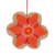 Adornos de fieltro de lana, (juego de 4) - Conjunto de 4 adornos de flores naranjas y rosas de la India