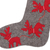 Wool felt stocking, 'Reindeer Trek' - Reindeer Themed Wool Felt Stocking