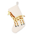 Wool felt stocking, 'Giraffe Holiday' - Applique Christmas Stocking with Giraffe thumbail