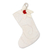 Wool felt stocking, 'Christmas Greetings' - Elegant Ivory Poinsettia Theme Stocking
