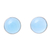 Pendientes de botón de calcedonia - Pendientes Bolitas Calcedonia Azul de India