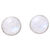 Rainbow moonstone stud earrings, 'Moonlight Peace' - Natural Rainbow Moonstone Stud Earrings from India