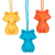 Wool felt ornaments, 'Vibrant Cats' (set of 6) - Assorted Wool Cat Ornaments from India (Set of 6)