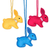 Wool ornaments, 'Colorful Bunnies' (set of 6) - Assorted Wool Rabbit Ornaments from India (Set of 6)