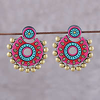 Featured review for Ceramic dangle earrings, Bollywood Crescents