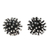 Sterling silver stud earrings, 'Spiny Burst' - Modern Sterling Silver Stud Earrings from India thumbail