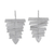 Rhodium plated sterling silver dangle earrings, 'Beautiful Shimmer' - Modern Rhodium Plated Sterling Silver Dangle Earrings