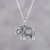Sterling silver pendant necklace, 'Graceful Elephant' - Handcrafted Sterling Silver Regal Elephant Pendant Necklace (image 2) thumbail