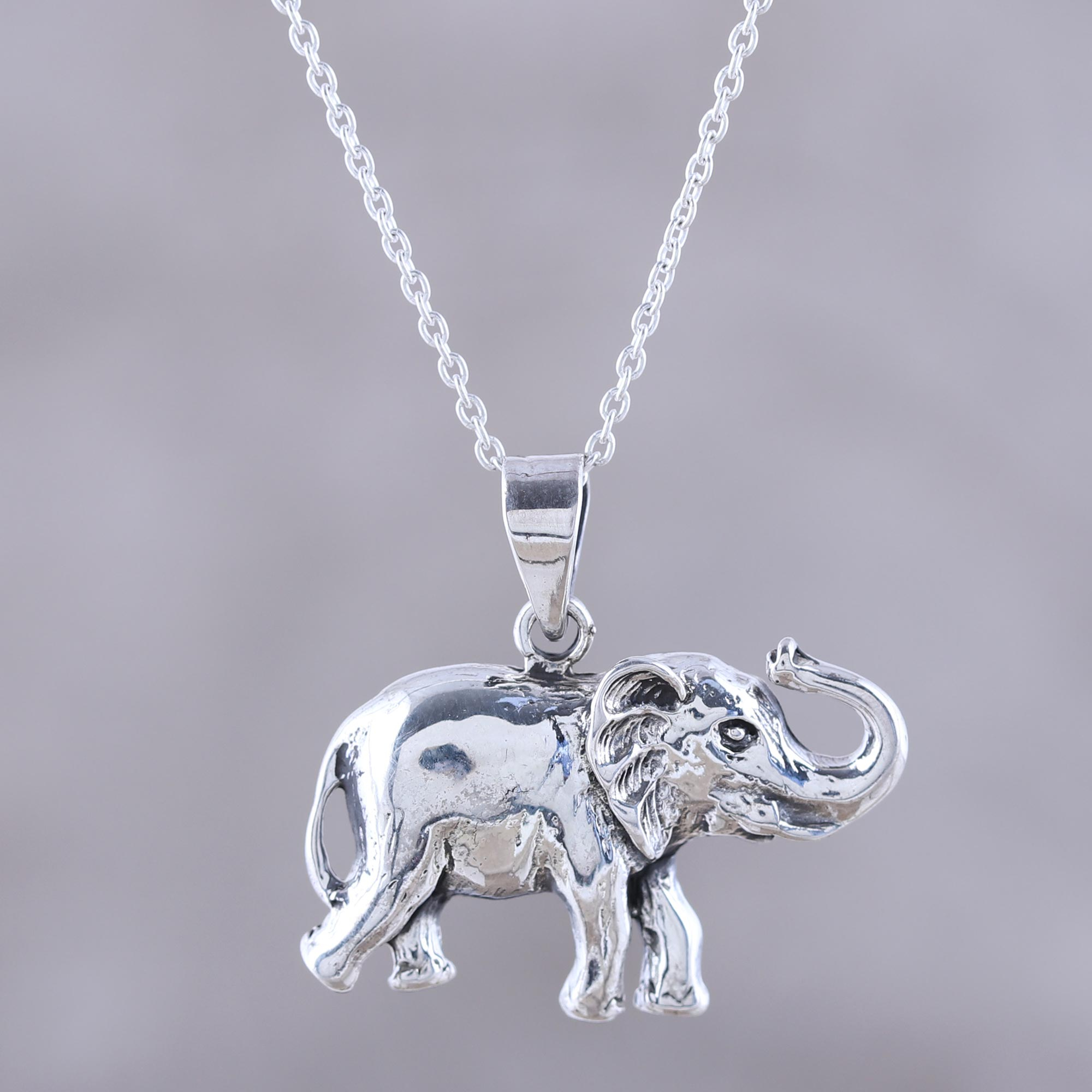 Sterling Silver Elephant Pendant Solid 20 mm 20 mm Themed Pendants & Charms Jewelry 