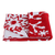 Wendbarer Stricküberwurf - Weihnachts-Strickdecke in Mohnblume aus Indien