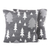 Knit cushion covers, 'Pine Dale in Slate' (pair) - Pine Tree Knit Cushion Covers in Slate from India (Pair) (image 2a) thumbail