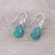 Aventurine and labradorite dangle earrings, 'Sea Tears' - Aventurine Teardrop and Sterling Silver Dangle Earrings (image 2b) thumbail