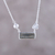 Labradorite pendant necklace, 'Sliver of Dusk' - Modern Labradorite and Sterling Silver Pendant Necklace (image 2) thumbail