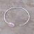 Rose quartz cuff bracelet, 'Pink Peek' - Rose Quartz Oval and Sterling Silver Cuff Bracelet (image 2b) thumbail