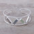 Multi-gemstone cuff bracelet, 'Tilted Windows' - Multi-Gemstone and Sterling Silver Modern Cuff Bracelet (image 2) thumbail