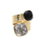 Gold plated quartz and onyx wrap ring, 'Twilight Drama' - Onyx and Tourmalinated Quartz 18k Gold Plated Wrap Ring thumbail