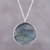 Labradorite pendant necklace, 'Aurora Moon' - Circular Labradorite Pendant Necklace from India (image 2) thumbail