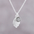 Labradorite pendant necklace, 'Swinging Hamsa' - Labradorite Hamsa Pendant Necklace from India (image 2) thumbail