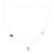 Rose quartz and smoky quartz pendant necklace, 'Egg Glitter' - Rose Quartz and Smoky Quartz Pendant Necklace from India thumbail