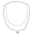Multi-gemstone link pendant necklace, 'Sparkling Tricolor' - Multi-Gemstone Link Pendant Necklace from India (image 2c) thumbail