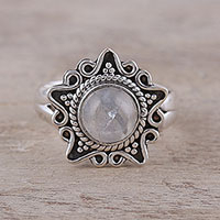 Featured review for Rainbow moonstone cocktail ring, Shine Through the Mist