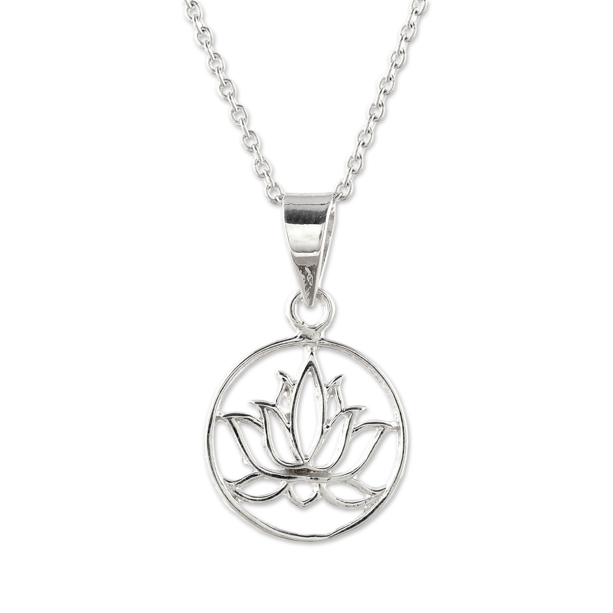 UNICEF Market | Handcrafted Sterling Silver Lotus Bloom Pendant ...