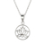 Sterling silver pendant necklace, 'Lotus in Bloom' - Handcrafted Sterling Silver Lotus Bloom Pendant Necklace thumbail