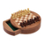 Mini wood chess set, 'Fun Times' - Handcrafted Round Acacia and Kadam Wood Chess Set from India (image 2b) thumbail