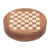 Mini wood chess set, 'Fun Times' - Handcrafted Round Acacia and Kadam Wood Chess Set from India (image 2c) thumbail